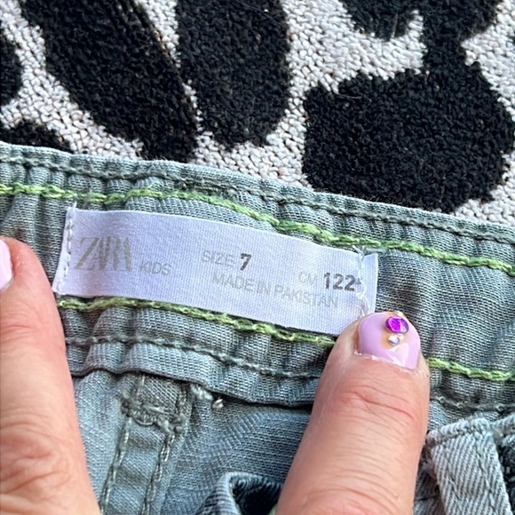 Zara Boy's Palm Print Shorts - Blue & Green - Picture 8 of 11